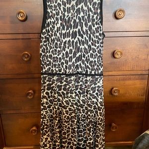 TRINA TURK dress. Size large. Leopard Print.